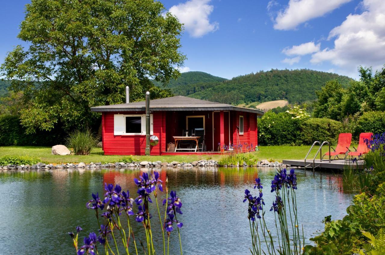 Romantic Wooden Lodge,Sauna,Schwimmteich,Alleinstehend,Absolut Ruhig 黑森奥尔登多夫 外观 照片
