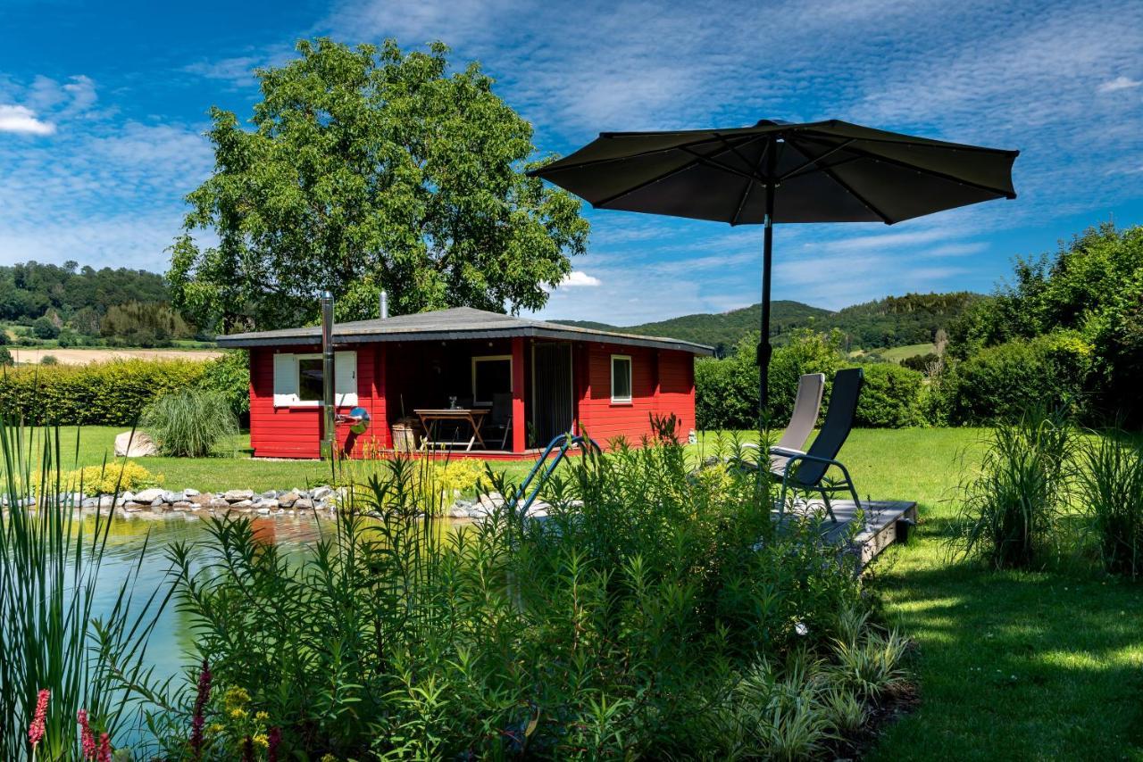 Romantic Wooden Lodge,Sauna,Schwimmteich,Alleinstehend,Absolut Ruhig 黑森奥尔登多夫 外观 照片